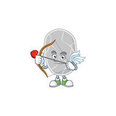 mascot design concept of nitrospirae cute Cupid with arrow and wings