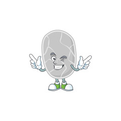 Cartoon drawing concept of nitrospirae showing cute wink eye