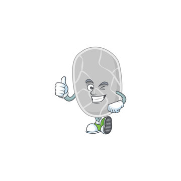 Caricature picture of nitrospirae with Thumbs up finger