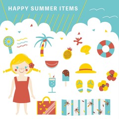 summer girl&items