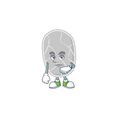 Nitrospirae showing waiting gesture cartoon design concept