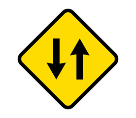 Two Way Street Sign, Two Way Traffic Symbol