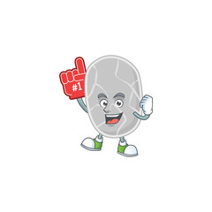 Nitrospirae Cartoon character design style with a red foam finger