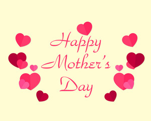 Flat design happy mother's day wallpaper illustrations