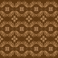 Elegance soft brown color design for traditional Indonesian batik typical