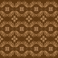 Elegance soft brown color design for traditional Indonesian batik typical