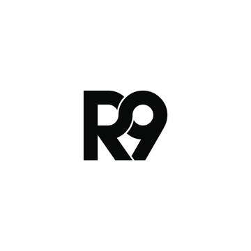 r9 letter original monogram logo design