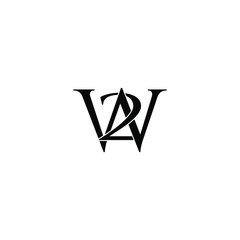 w2 letter original monogram logo design