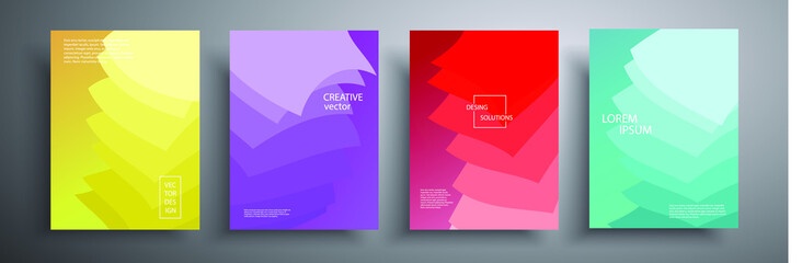 Abstract vector illustration of cover with graphic geometric elements. Template for brochures, covers, notebooks, banners, magazines and flyers, modern website template design.