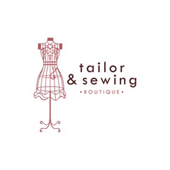 Tailor Sewing Vintage Logo, Attelier Mannequin Logo, Fashion Logo Template Vector Design