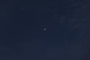 moon over the clouds