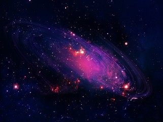 space galaxy in space on dark background