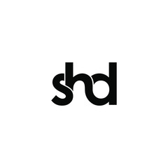 shd letter original monogram logo design