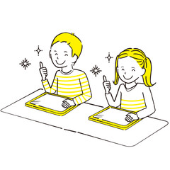 手描き1color  男の子女の子　ペンタブレット　いいね！