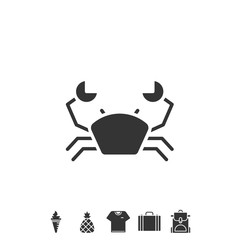 crab icon vector illustration design