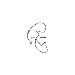 men beard and hair cut vector illustration design