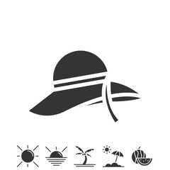 beach hat icon vector illustration design