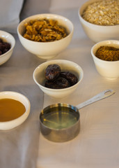 Close up of bowls with fresh vegetables
