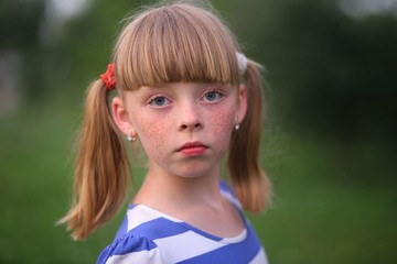 
girl, freckles, summer, beauty, photo, portrait, happiness