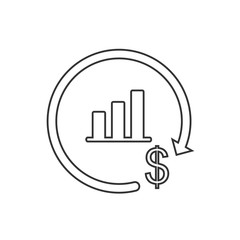 dollar exchange rate icon vector illustration design