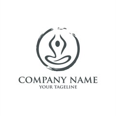 Vector logo design for yoga center. Yoga icon