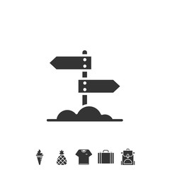 direction post icon vector illustration design