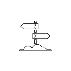 direction post icon vector illustration design