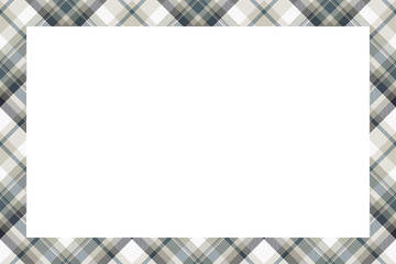 Vintage frame vector. Scottish border pattern retro style. Tartan plaid ornament.