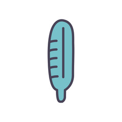 thermometer fill style icon vector design