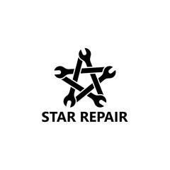 Star Repair Logo Template Design