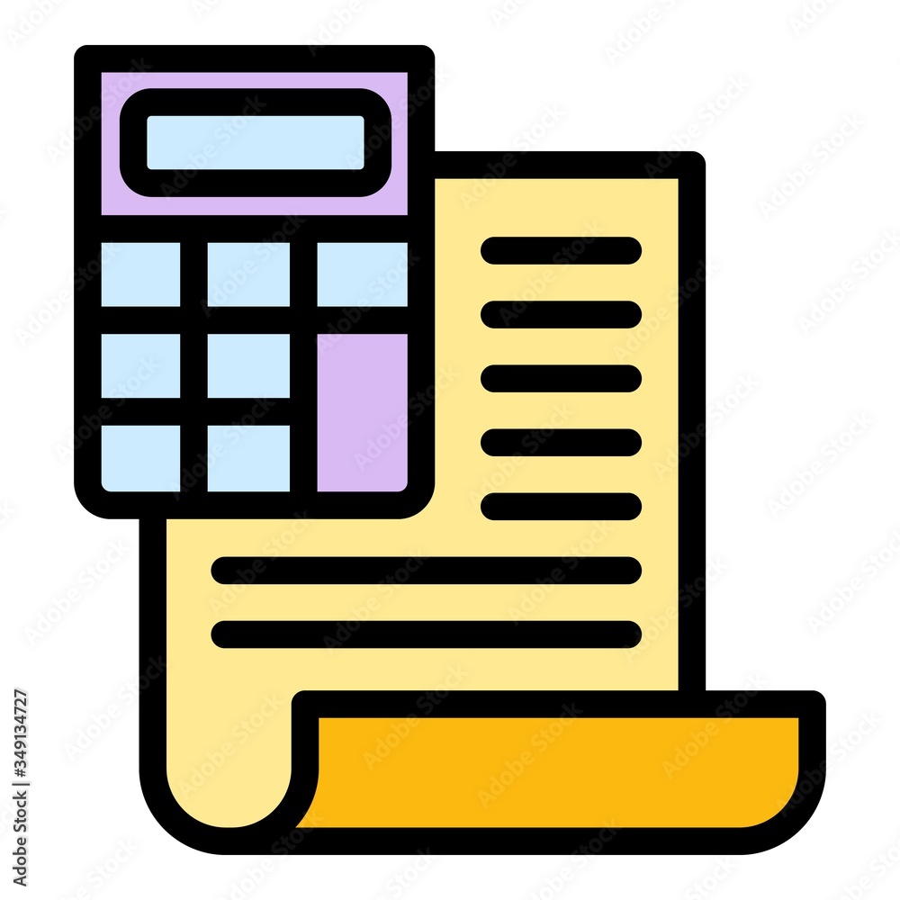 Poster finance calculator report icon. outline finance calculator report vector icon for web design isolate