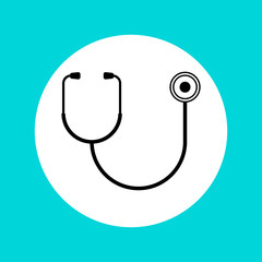 Stethoscope medical icon.Medical equipment.A tool for listening to your lungs.Vector illustration.