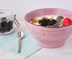 bowl of yogurt and fruit