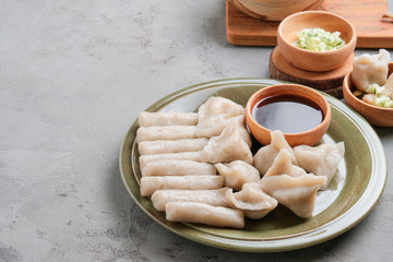 traditional food from indonesia made of fish and tapioca called pempek