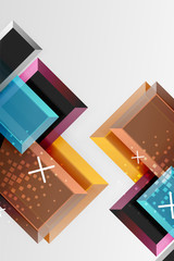 Metal arrow shape background. Abstract geometric background with 3d effect composition For Wallpaper, Banner, Background, Card, Book Illustration, landing page