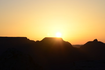 sunset over the mountains