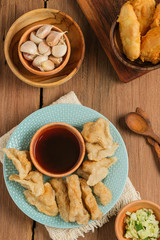 traditional food from indonesia made of fish and tapioca called pempek