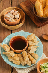 traditional food from indonesia made of fish and tapioca called pempek