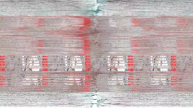 Red and white abstract pixelized footage, empty space to write