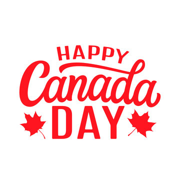 Happy Canada day lettering