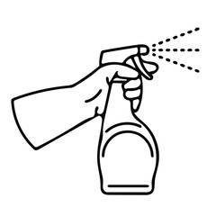 Clean spray icon. Outline clean spray vector icon