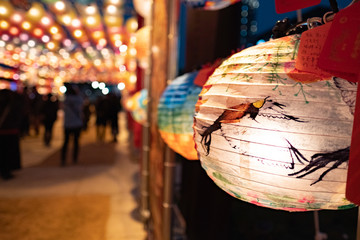 Taiwanese Lantern Tunnel in Nakanoshima, Osaka, Japan