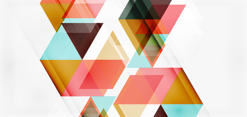Geometric abstract background, mosaic triangle and hexagon shapes. Trendy abstract layout template for business or technology presentation, internet poster or web brochure cover, wallpaper
