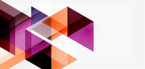 Fototapeta premium Geometric abstract background, mosaic triangle and hexagon shapes. Trendy abstract layout template for business or technology presentation, internet poster or web brochure cover, wallpaper