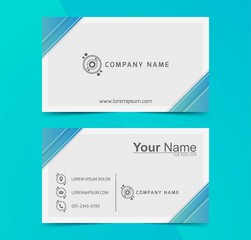 Abstract gradient visit card or business card template