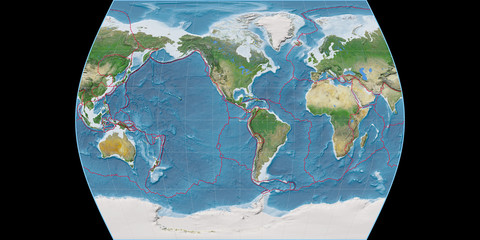 Times Atlas (90W), satellite A, tectonic plates