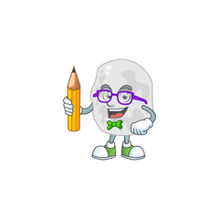 Planctomycetes student Mascot design concept studying at home