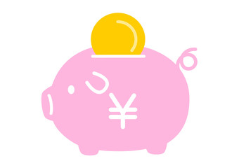 貯金箱のかわいいイラスト お金 貯金 ぶた