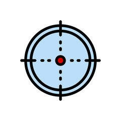 crosshair fill outline icon