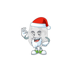 Planctomycetes Santa cartoon design concept with ok finger